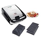 Tefal SW852D Snack Collection, Sandwich, Waffelmaker, Antihaftbeschichte...