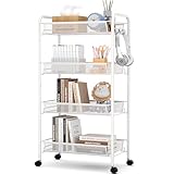 Urackify 4-stöckiger Rollwagen, Multifunktionaler mobiler Küchenwagen...