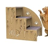 Evember Hundetreppe für hohe Betten | Kätzchen Holztreppe für Hochsofa -...
