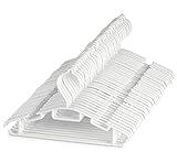 ilauke Kinder Kleiderbügel, 60 Stück Weiß Babykleiderbügel 30cm,...