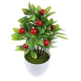 SAFIGLE Künstliche Bonsai Topfpflanzen 2 Stück Realistische Grüne...