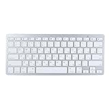 ASHATA Ultradünne Bluetooth-Tastatur in Silber, Tragbare Russische oder...