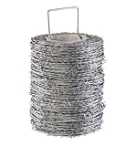 Garmix Stacheldraht Spitzdraht Klingendraht Sperrdraht 250m (2 Drähte je...