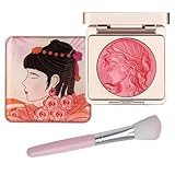 Geprägte glatte Puder-Rouge-Palette für Wangen, geprägtes Mädchen-Rouge...