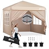 Sekey One-Touch Pop Up Pavillon 3x3 Wasserdicht Stabil Winterfest mit...