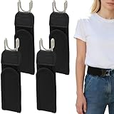 4 Stück Unsichtbarer Elastischer Gürtel Ohne Schnalle für Herren Damen,...