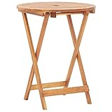 vidaXL Akazienholz Massiv Gartentisch Klappbar Bistrotisch Klapptisch...