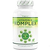 Vitamin B Komplex - 365 Tabletten - Alle 8 B-Vitamine in 1 Tablette -...