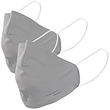 PEARL Nano Stoff für Masken: 2er-Set Mund-Nasen-Stoffmasken mit...