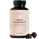 Reishi Pilz Gummies | 200 mg Reishi-Extrakt pro Gummie | 60 vegane,...