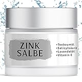 Zinksalbe Hochdosiert + Teebaumöl + Salicylsäure+Lavendelöl | 50 ml |...