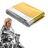 SGERUFZ 3 Pcs Rettungsdecke Gold Silber Notfalldecke für Outdoor Wandern...