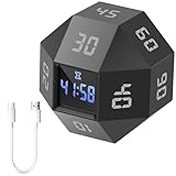 Cube Timer 12 Seitenzeitmodul 3 Alarm Modi USB Ultra Tragbar Pomodoro Timer...