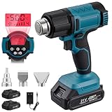 Dibaful Heißluftfön Akku Heißluftpistole Kit 200℃ 300℃ mit 2X 21V...