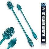 JAWAonline Spülbürsten Set 32cm und 24cm - Flaschenbürste Silikon...