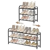 ENJOYBASICS Expandable Schuhregal, 3 Ebenen Adjustable Metall...