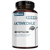 Nutracle Aktive Kohle 500 mg 120 Tabletten - Blähungen und Blähbauch -...