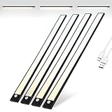 Brendz Unterbauleuchte Küche LED, LED Leiste Küche, 4 x 60cm, USB-C...