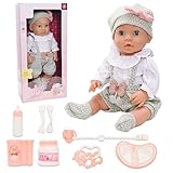 Miunana Babypuppe 40 cm Puppe in süßer Puppenkleidung Niedliches Outfit...