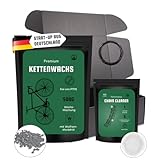 2 in 1 Fahrradkettenwachs Set - Heißwachsen + Entfetten im Kochbeutel -...