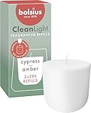 Bolsius - CleanLight Refill - Nachfüllbare Duftkerze - Zypresse & Amber -...