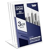 Dasher Products Schilderhalter mit abgeschrägter Rückwand, A4 Premium...