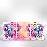 Tasse Angel und Stich Herz mit Namen personalisierbar, Geschenke,...