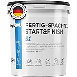 simpleBAU Spachtelmasse Weiß Innen 1,5 kg – Gebrauchsfertige...