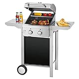 ProfiCook® Gasgrill | Grill mit 2 Brennern aus Edelstahl | Stabile...