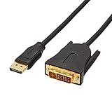 Amazon Basics DisplayPort-auf-DVI-Kabel, mit vergoldeten Anschlüssen, 1.8...