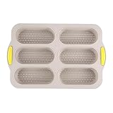 Greyoe 1 Stück Baguette-backblech, Brötchen Backform, Baguette Backform,...