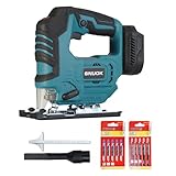 SNUOK Bürstenlose kabellose Stichsäge, 18 V, variable Geschwindigkeit mit...