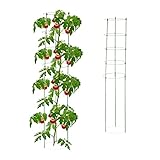 Relaxdays Rankhilfe, 2er Set, Tomatensäule für Garten & Balkon, 150 cm,...