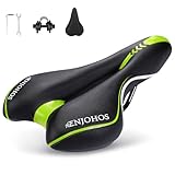 ENJOHOS Fahrradsattel, Fahrradsitz Wasserdicht PU für Mountainbike...