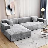 HEYOMART Sofabezug Ecksofa L Form Stretch Plüsch Sofa Überzug Universal...