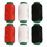 ZHAPEG Stickgarn in 3 Farben, 3/6-Spule, Polyester-Nähgarn für...