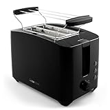 Clatronic® Toaster 2 Toastschlitze | Toaster mit Brötchenaufsatz |...