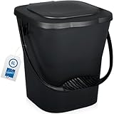 Stimo Biomülleimer 6L Komposteimer mit Deckel und Henkel Küche Biomüll...