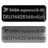 Flying-Drone Drohnen Plakette e-ID Kennzeichen Schild Alu | Design EASA...