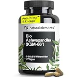 natural elements Bio-Ashwagandha – KSM-66® Premiumrohstoff (180 Kapseln...