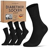 Diabetikersocken ohne Gummibund & ohne Naht 97% Baumwolle (6 Paar)...