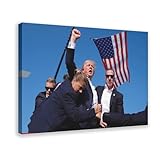 Leinwandposter 'Donald Trump Assassination Attempts to Fight', Wandkunst,...