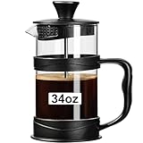 ParaCity French Press Kaffeebereiter 1000ml, Kaffeepresse aus...