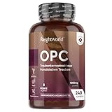 OPC Traubenkernextrakt - 240 Stücke - 1000mg Extrakt je Kapsel - 8 Monate...