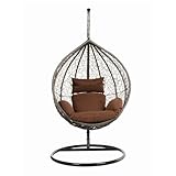 HOME DELUXE - Hängesessel Cielo - Grau, Höhe 200 cm - inkl. Gestell,...