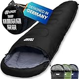 EXPLORER® Tramp Schlafsack Schwarz -9°C +9°C [250GSM] 3 Jahreszeiten...