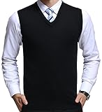 FULIER Herren Winter V-Ausschnitt Sleeveless Weste Classic Business...