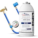 EasyKlima Klimaanlagen-Starterkit - Klimagas + Schlauch mit Manometer -...
