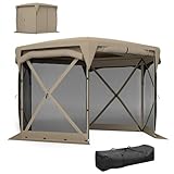 Outsunny Pavillon sechseckig ca. 3,5x3m Pop-up Gartenzelt mit abnehmbaren...