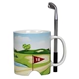 Out of the Blue Keramik Tasse Golfplatz mit Golfschläger-Stift und...